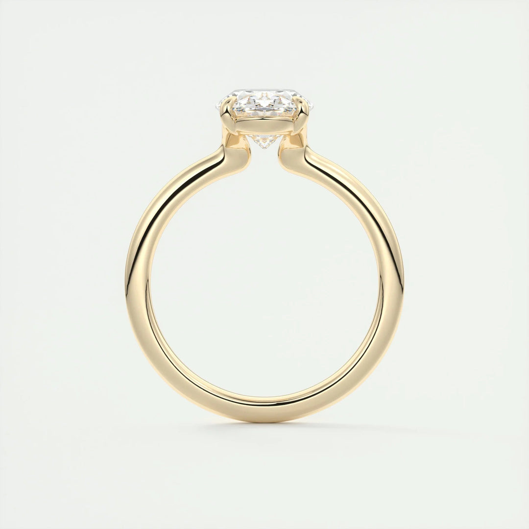 Minimalist Oval Bridal Engagement Ring