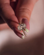 Load image into Gallery viewer, Unique Oval Hidden Halo Promise Ring