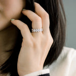 Load image into Gallery viewer, Oval Cut Moissanite Full Eternity Wedding Band Mapple Gems