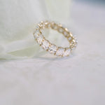 Load image into Gallery viewer, Oval Cut Moissanite Full Eternity Wedding Band Mapple Gems