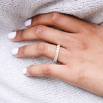 Load image into Gallery viewer, Oval Cut Moissanite Full Eternity Wedding Band Mapple Gems