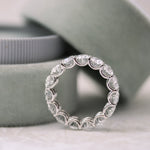 Load image into Gallery viewer, Oval Cut Moissanite Full Eternity Wedding Band Mapple Gems