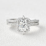 Load image into Gallery viewer, Oval Cut Moissanite Wedding Bridal Ring Set Mapple Gems