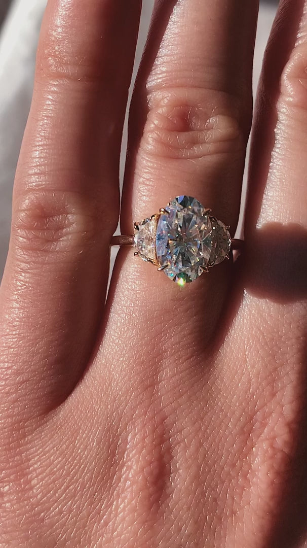 Custom Made Oval Trilogy Promise Ring