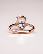 Load image into Gallery viewer, Custom Made Oval Bridal Promise Ring Set