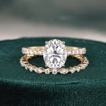 Load image into Gallery viewer, 2.0 CT Oval Cut Solitaire Moissanite Bridal Wedding Ring Set Mapple Gems