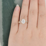 Load image into Gallery viewer, 2.0 CT Oval Cut Solitaire Moissanite Bridal Wedding Ring Set Mapple Gems