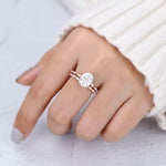Load image into Gallery viewer, Sparkling Oval Moissanite Solitaire Bridal Ring Set for Women