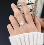 Load image into Gallery viewer, Oval Cut Moissanite Bridal Jewelry Set