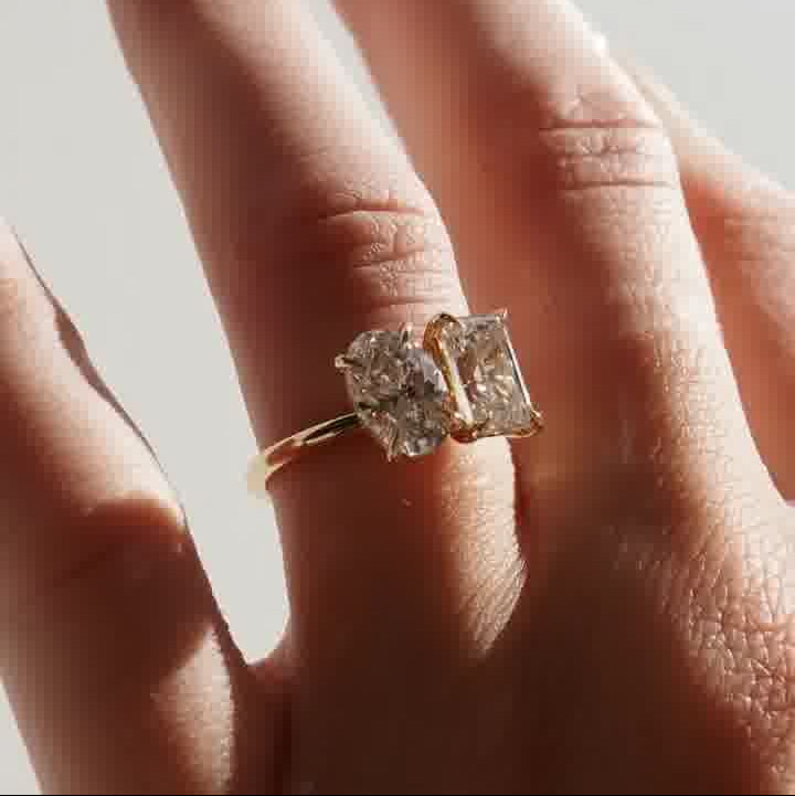 Handmade Moissanite Engagement Ring