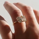 Load image into Gallery viewer, Two Stone Promise Ring for Women