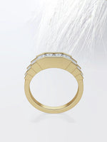 Load image into Gallery viewer, PRINCESS CUT MOISSANITE CHANNEL SET DIAMOND WEDDING BAND Mapple Gems