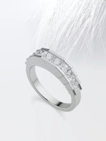 Load image into Gallery viewer, PRINCESS CUT MOISSANITE CHANNEL SET DIAMOND WEDDING BAND Mapple Gems