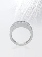 Load image into Gallery viewer, PRINCESS CUT MOISSANITE CHANNEL SET DIAMOND WEDDING BAND Mapple Gems
