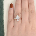 Load image into Gallery viewer, 1.50 CT Pear Cut Cluster Moissanite Bridal Ring Set Mapple Gems