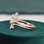 Load image into Gallery viewer, 1.50 CT Pear Cut Cluster Moissanite Bridal Ring Set Mapple Gems