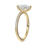 Load image into Gallery viewer, 2.00 CT Pear Cut Lab Grown Diamond Pave Setting Engagement Ring Mapple Gems