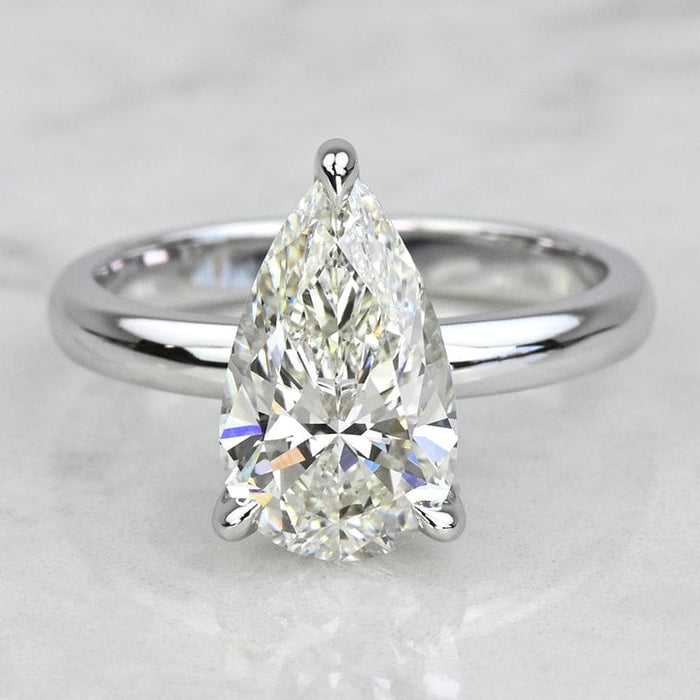 3.00 CT Pear Cut Lab Grown Diamond Engagement Ring Mapple Gems