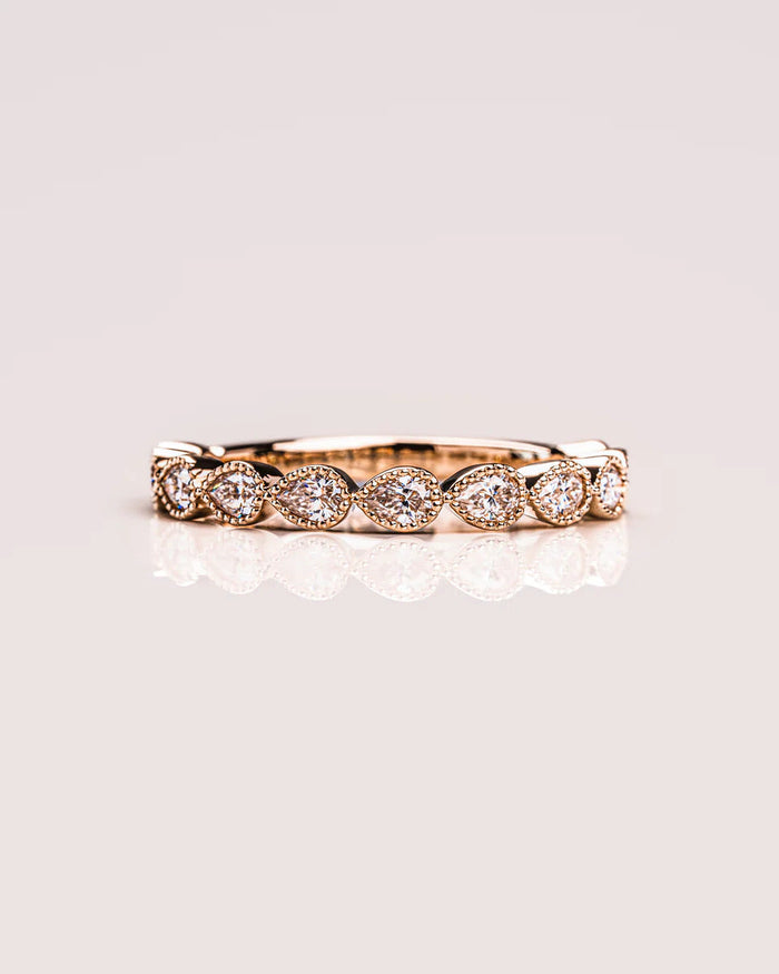 1.50 Ct Pear Cut Lab Grown Diamond Wedding Band Gift For Her Mapple Gems