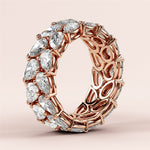 Load image into Gallery viewer, 3.00 TCW Pear Cut Lab Grown Diamond Wedding Band Gift For Her Mapple Gems