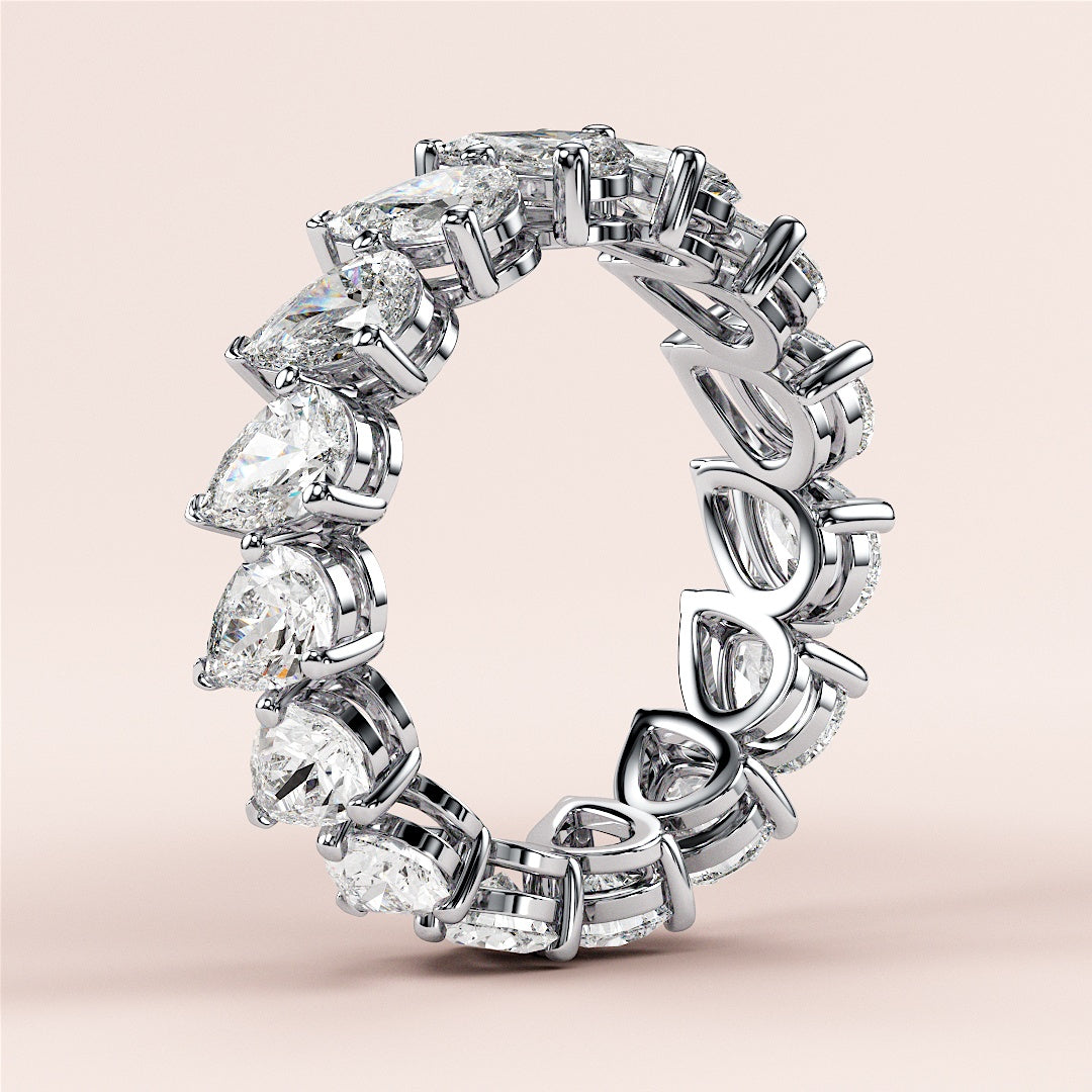 2.00 TCW Pear Cut Lab Grown Diamond Wedding Band Gift For Her Mapple Gems