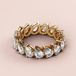 Load image into Gallery viewer, 2.00 TCW Pear Cut Lab Grown Diamond Wedding Band Gift For Her Mapple Gems