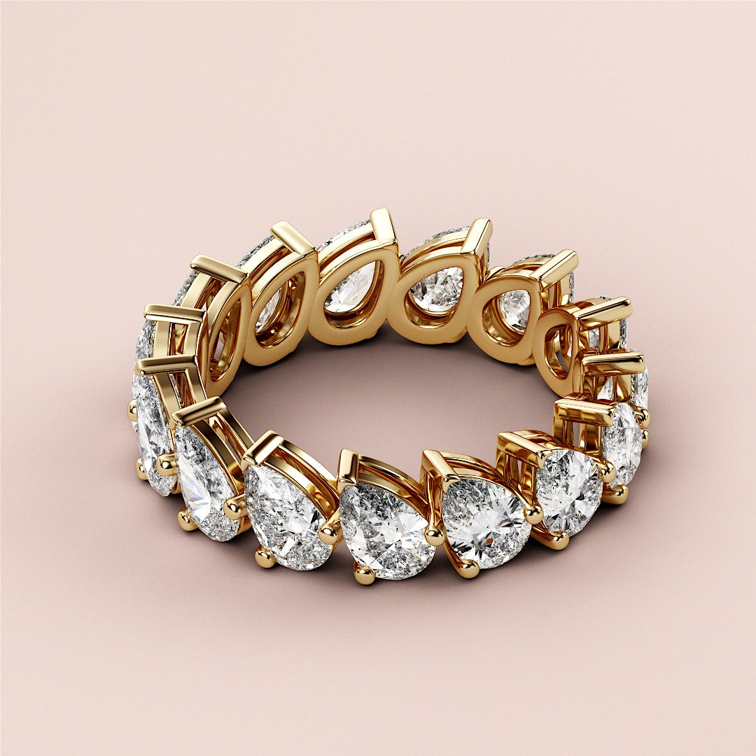 2.00 TCW Pear Cut Lab Grown Diamond Wedding Band Gift For Her Mapple Gems