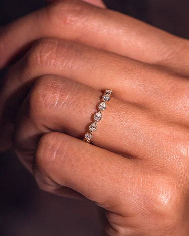 1.50 Ct Pear Cut Lab Grown Diamond Wedding Band Gift For Her Mapple Gems