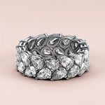 Load image into Gallery viewer, 3.00 TCW Pear Cut Lab Grown Diamond Wedding Band Gift For Her Mapple Gems