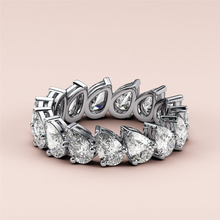 2.00 TCW Pear Cut Lab Grown Diamond Wedding Band Gift For Her Mapple Gems