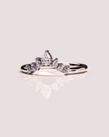 0.50 TCW Pear Cut Lab Grown Wedding Band Gift For Her Mapple Gems