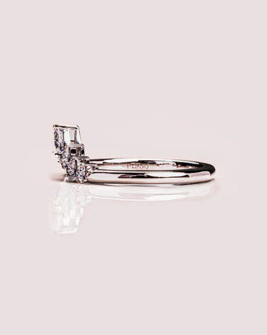 0.50 TCW Pear Cut Lab Grown Wedding Band Gift For Her Mapple Gems