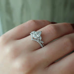 Load image into Gallery viewer, Elegant Pear Cut Moissanite Anniversary Ring