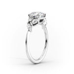 Load image into Gallery viewer, Handmade Tear Drop Cluster Solitaire Ring