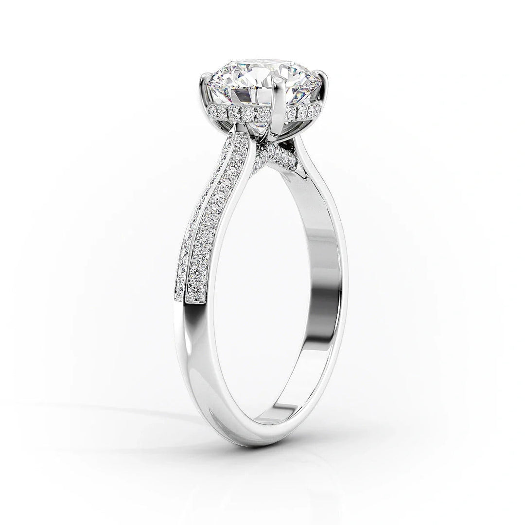 Luxury Bridal Moissanite Halo Ring