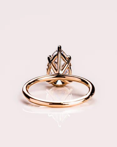 Custom Handmade Pear Cut Bridal Ring
