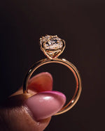 Load image into Gallery viewer, Big Pear Cut Moissanite Promise Ring