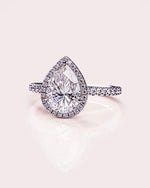 Load image into Gallery viewer, Classic Pear Cut Moissanite Promise Ring