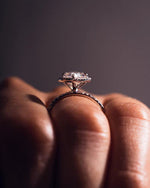 Load image into Gallery viewer, Beautiful Bridal Halo Moissanite Ring