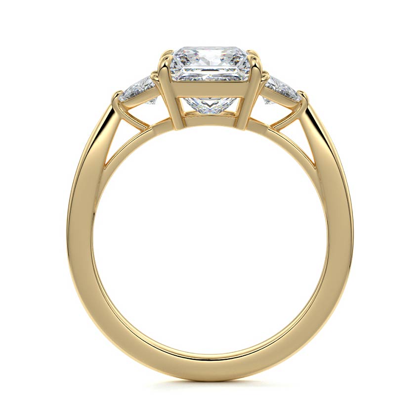 2.00 CT Princess Cut Lab Grown Diamond Three Stone Engagement Ring Mapple Gems