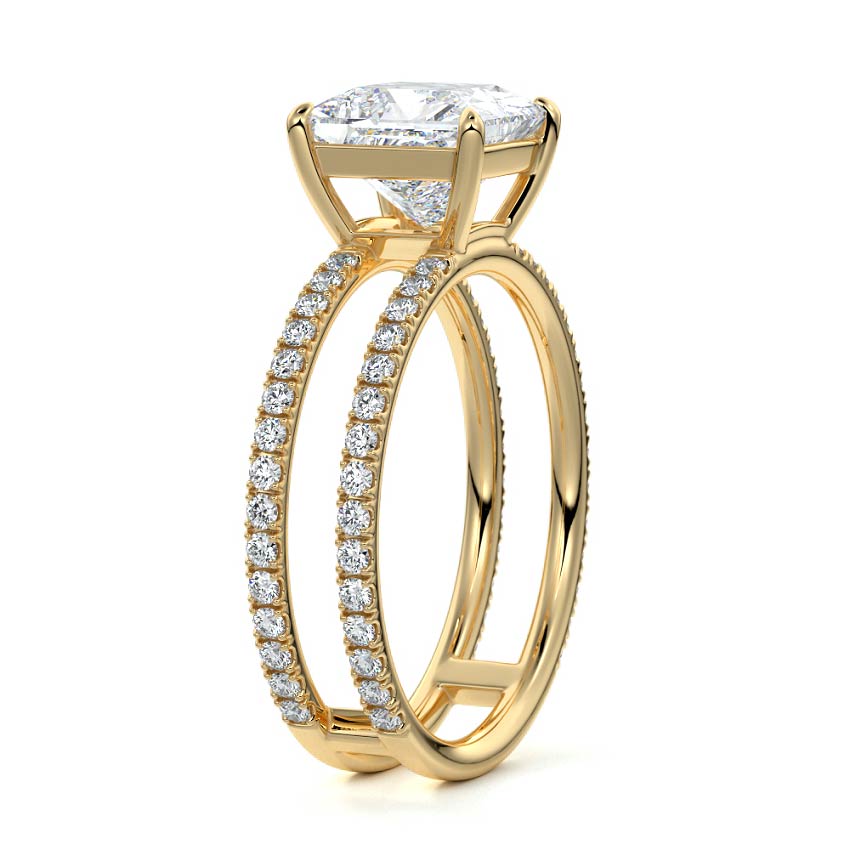 2.50 CT Princess Cut Lab Grown Diamond Engagement Ring Mapple Gems