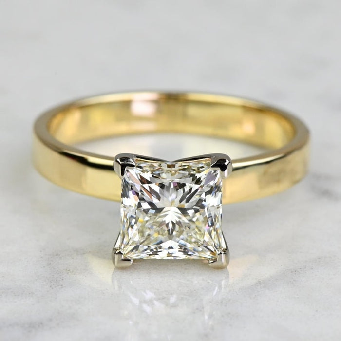 2.00 CT Princess Cut Lab Grown Diamond Engagement Ring Mapple Gems