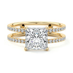 Load image into Gallery viewer, 2.50 CT Princess Cut Lab Grown Diamond Engagement Ring Mapple Gems