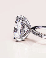 Load image into Gallery viewer, 2.00 CT Princess Cut Hidden Halo Moissanite Engagement Ring Mapple Gems