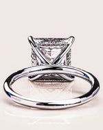 Load image into Gallery viewer, 2.00 CT Princess Cut Hidden Halo Moissanite Engagement Ring Mapple Gems
