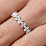 Load image into Gallery viewer, 1.20 CT ROUND SHAPED MOISSANITE CLUSTER WEDDING BAND Mapple Gems