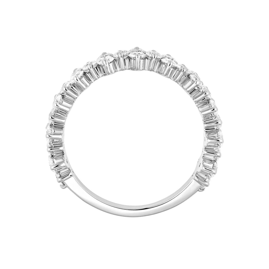 1.20 CT ROUND SHAPED MOISSANITE CLUSTER WEDDING BAND Mapple Gems
