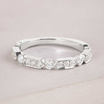 Load image into Gallery viewer, ROUND SHAPED MOISSANITE MINIMALIST WEDDING BAND Mapple Gems