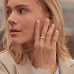 Load image into Gallery viewer, ROUND SHAPED MOISSANITE MINIMALIST WEDDING BAND Mapple Gems