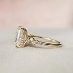 Load image into Gallery viewer, 3.50 CT Radiant Cut Hidden Halo Moissanite Engagement Ring Mapple Gems